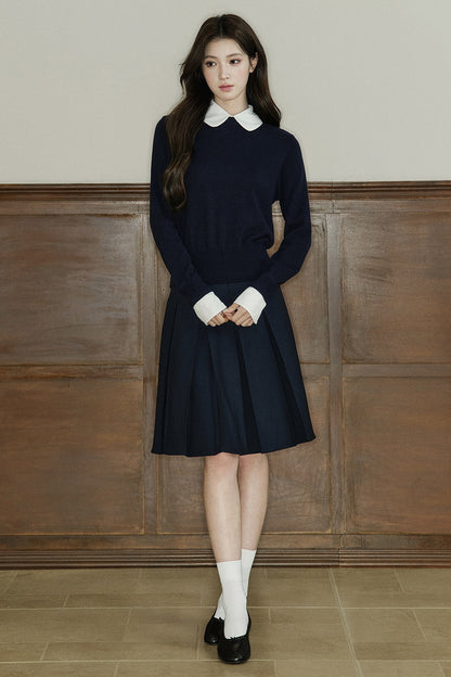 A-Line Pleated Skirt