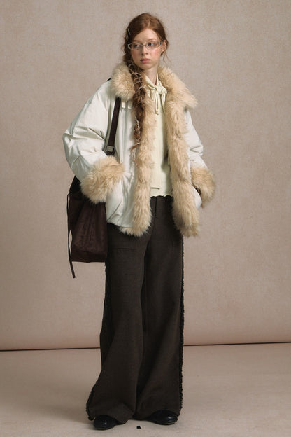 Short Fur Collar Down Jacket