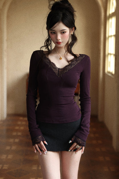 Grape Purple Long Sleeve T-shirt
