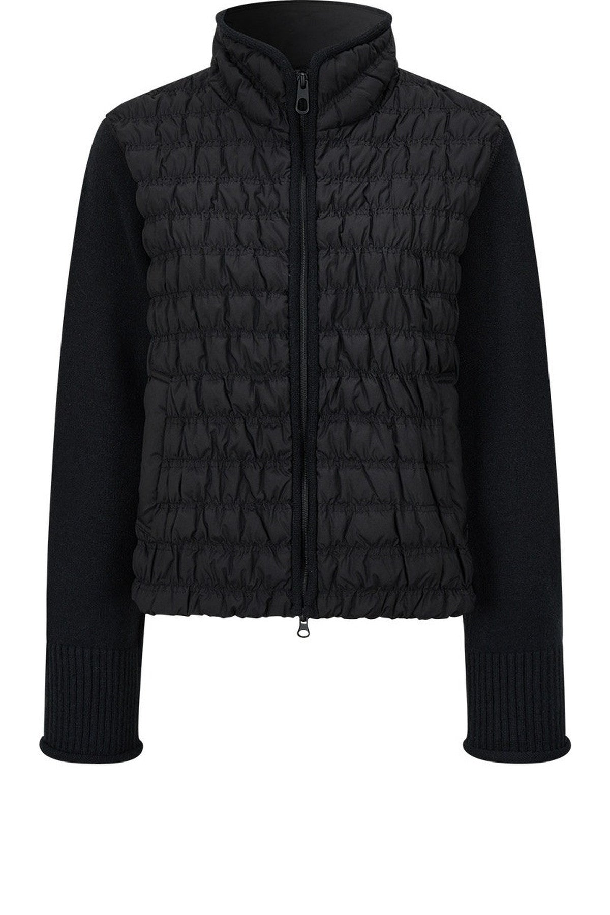 Knit Spliced Quilted Down Jacket
