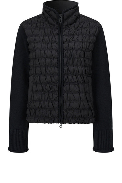 Knit Spliced Quilted Down Jacket
