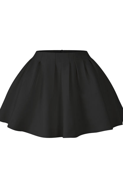 High-Waisted A-Line Puffy Skirt