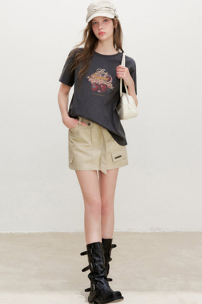 Retro Cherry Distressed Top