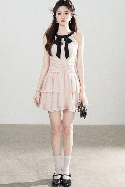 Pink Tencel A-Line Dress