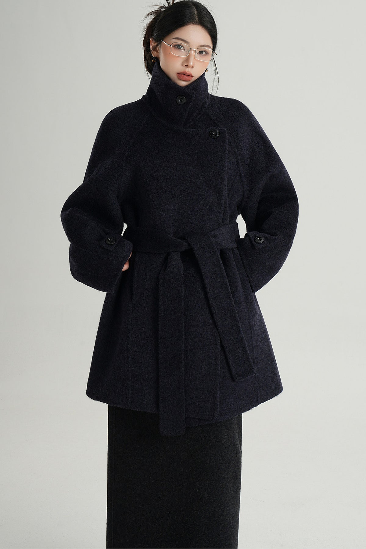 Mid-Length Double-Sided Wool Coat