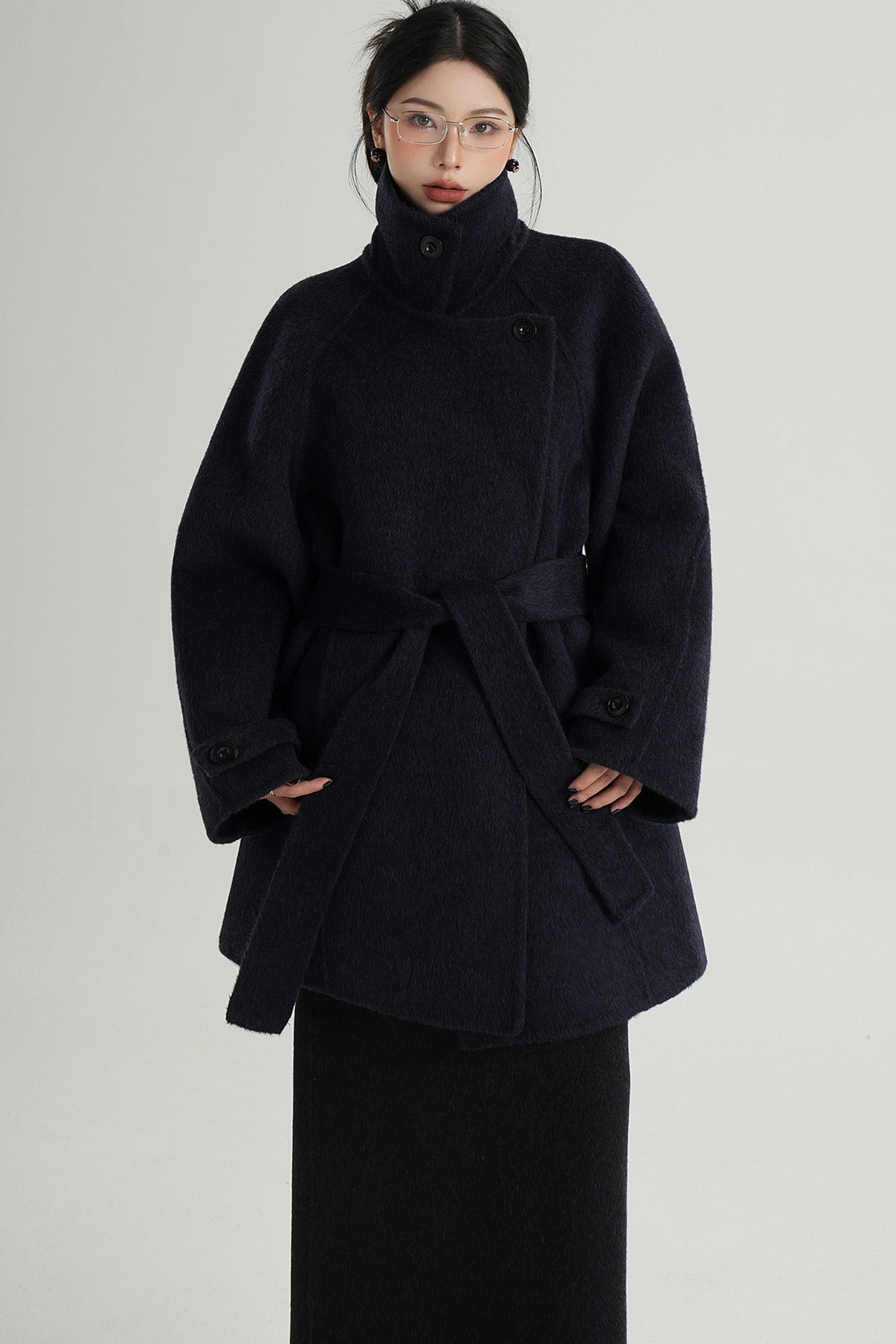 Mid-Length Double-Sided Wool Coat