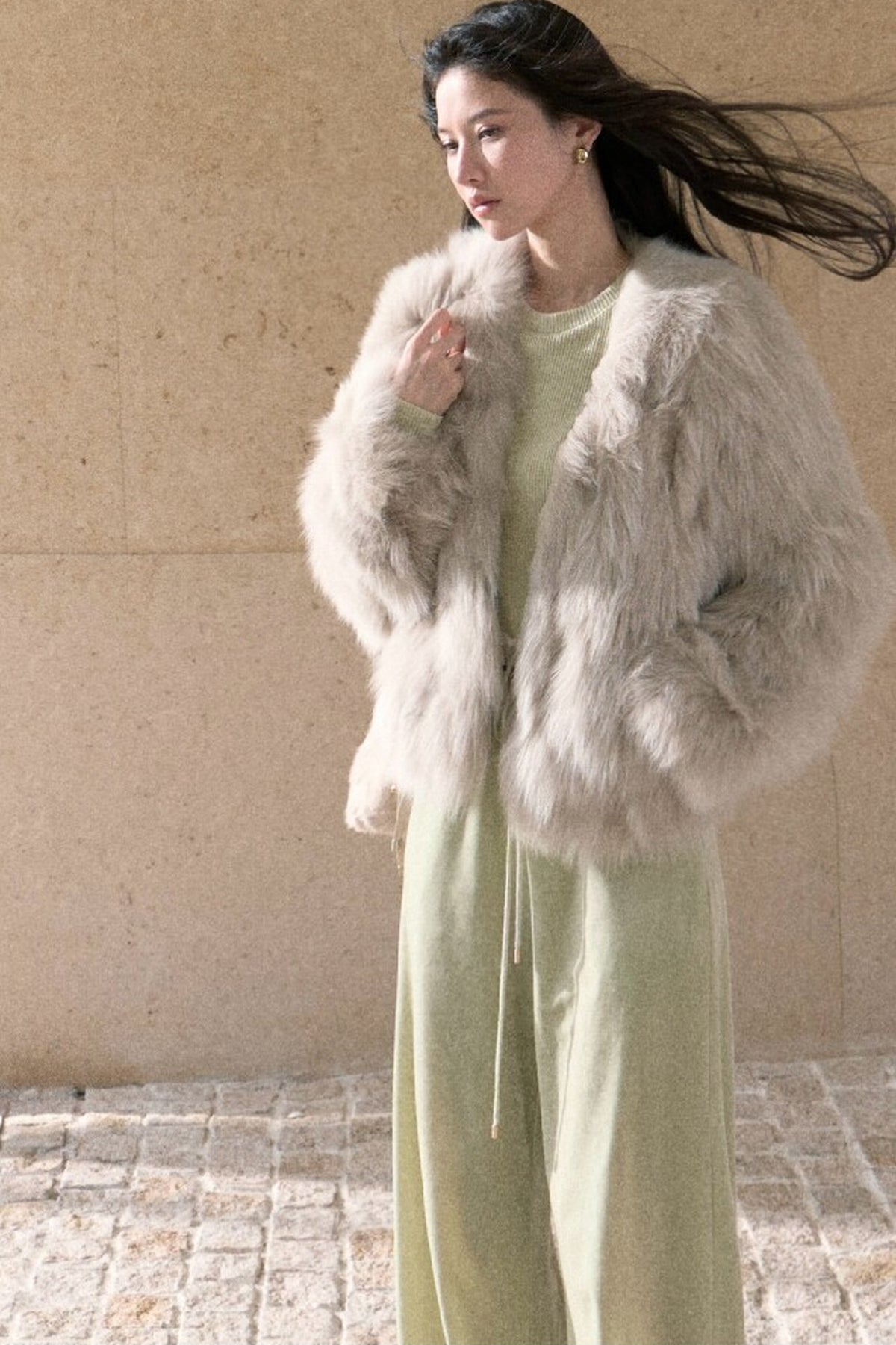 Short Fox Fur Jacket