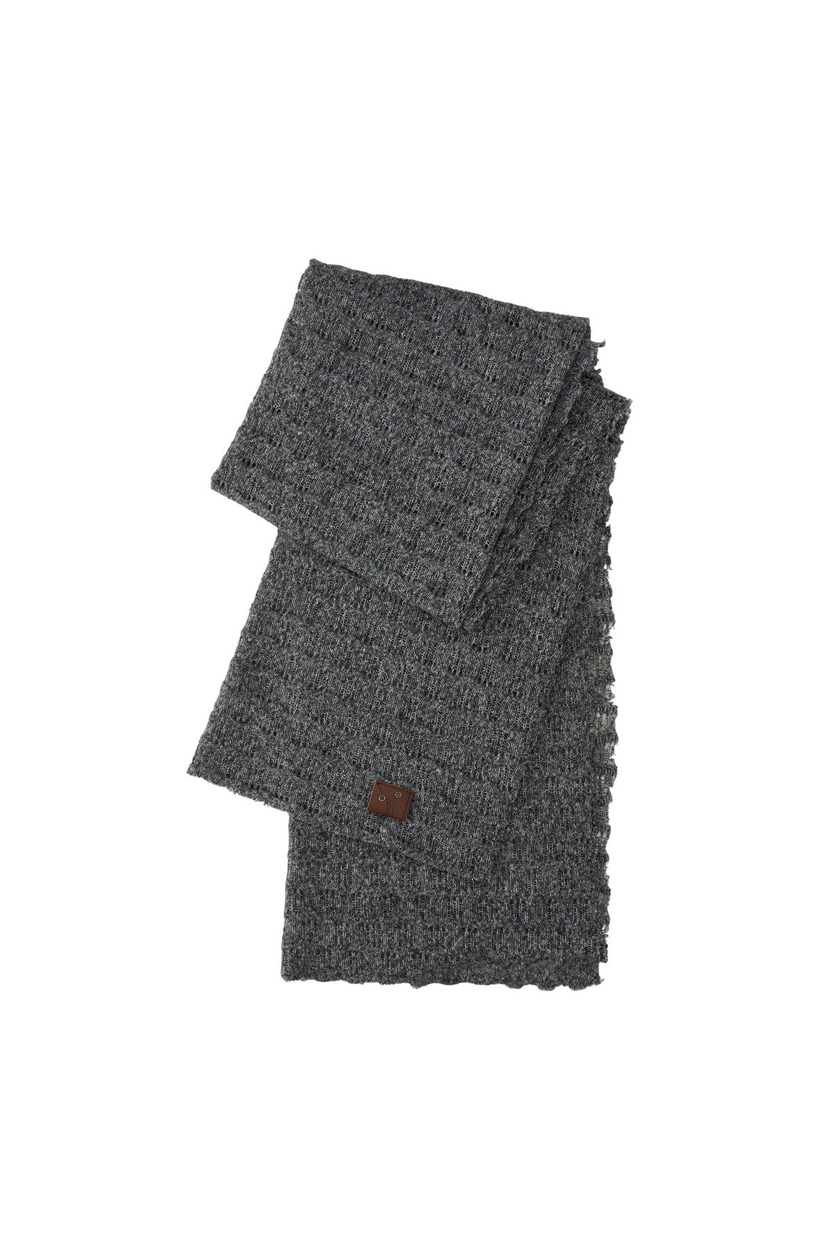 Tricot châle texturé à vagues