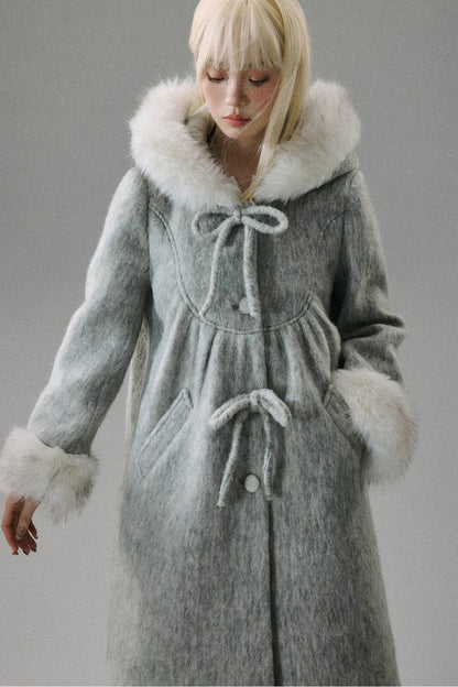 Honeysuckle Water Ripple Wool Cape