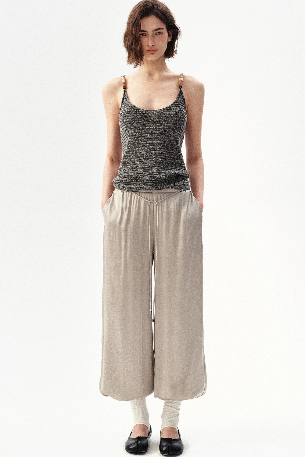 Silk Satin French Pants