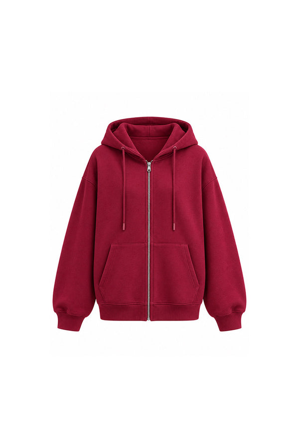 Loose Zip-Up Hoodie