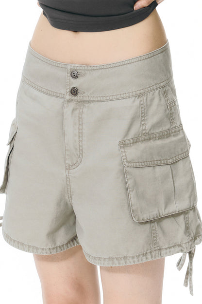 Gewaschene kurze Cargo-Jeanshose
