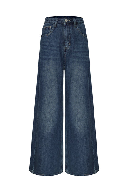 Autumn Washed Vintage Wide-Leg Jeans