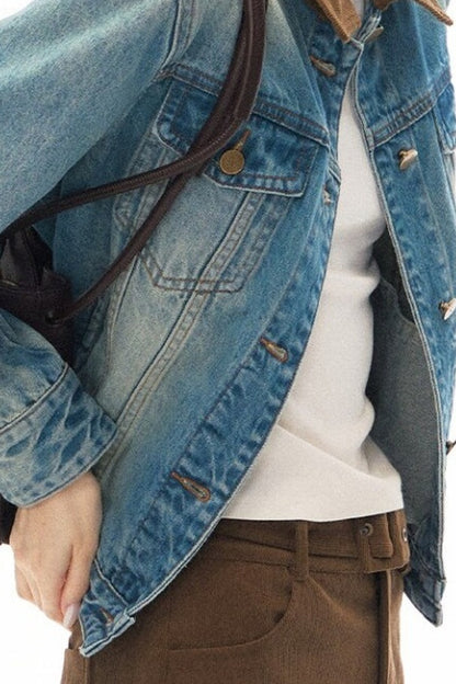 Blue Vintage Denim Jacket and Skirt Set-Up