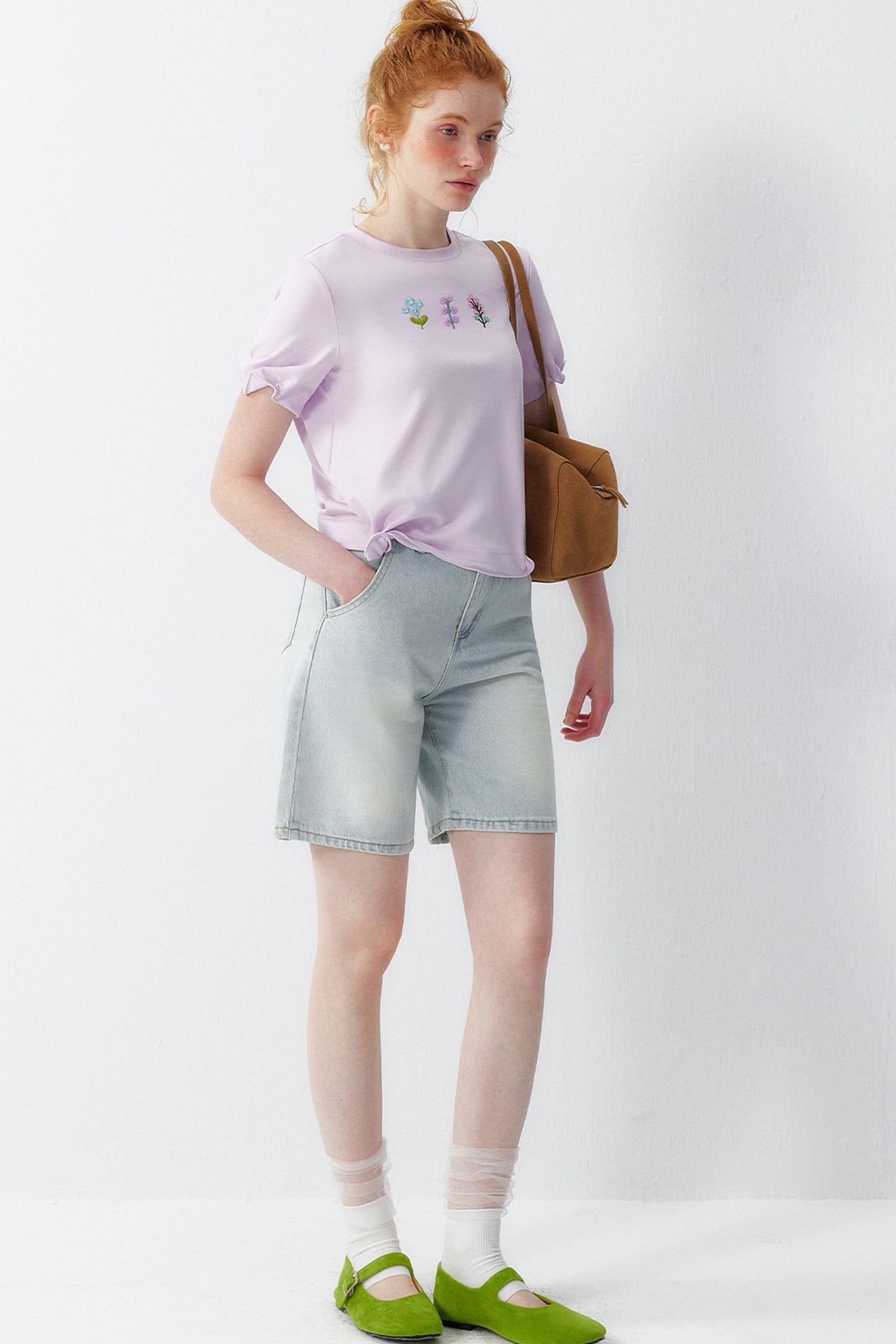 Pink Embroidery T-Shirt