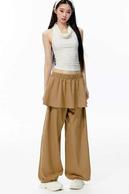Knitted Shimmering Ribbed Large Lapel Camisole