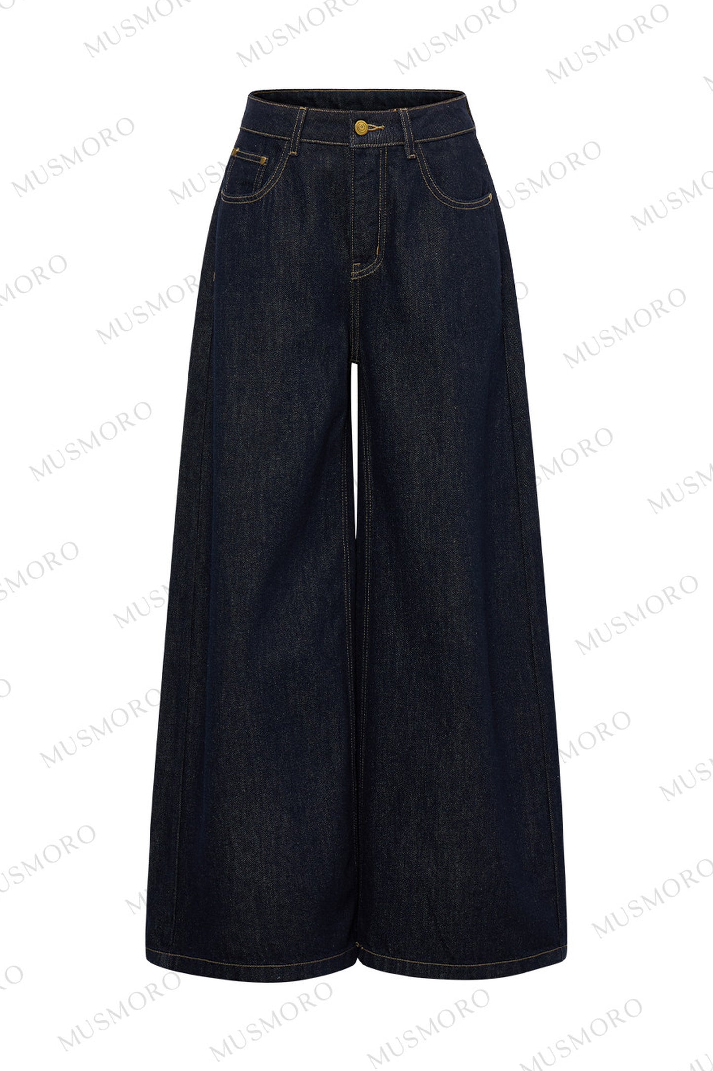 Vintage Asymmetric Denim Pants