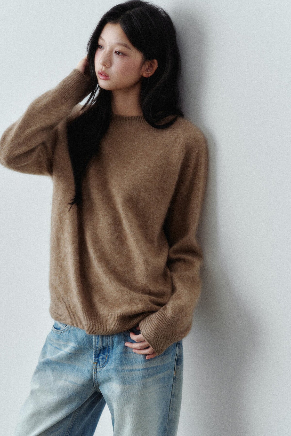 Brushed Cashmere Mulberry Silk Sweater