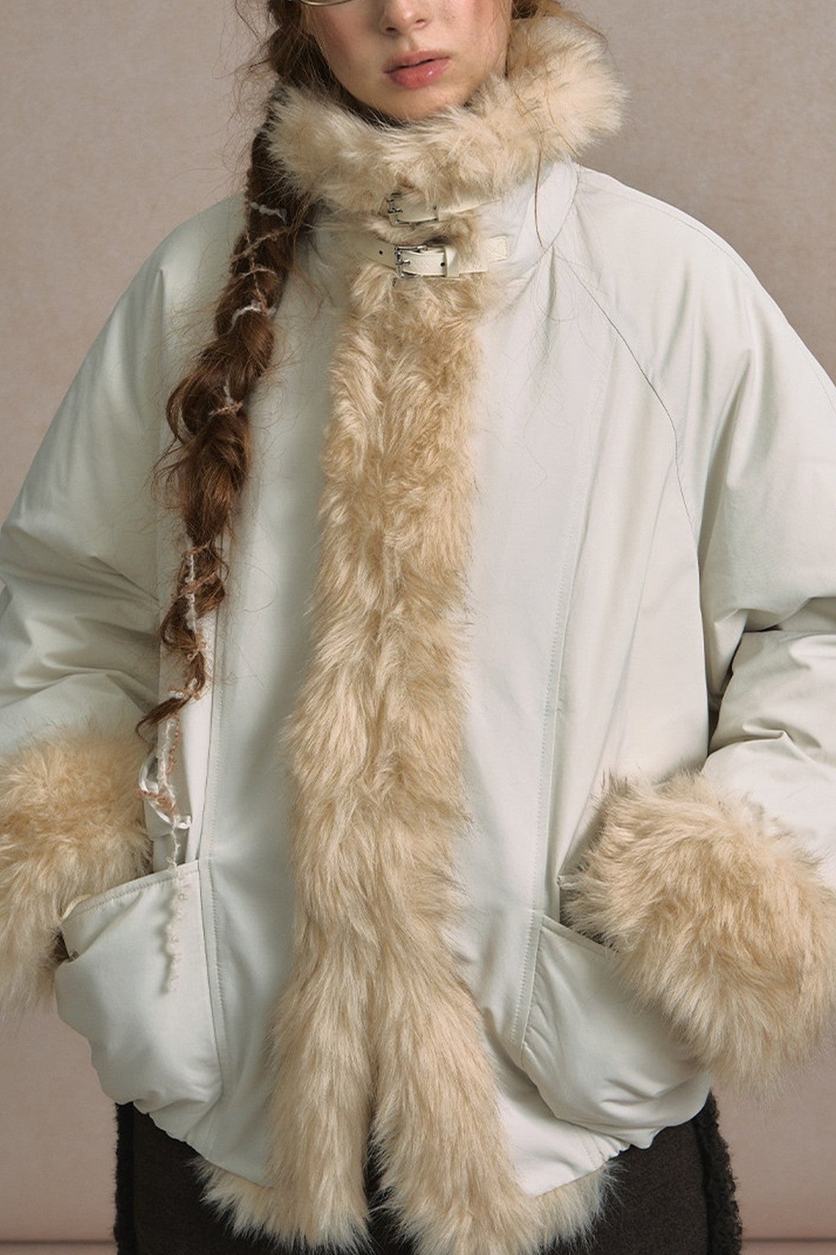 Short Fur Collar Down Jacket