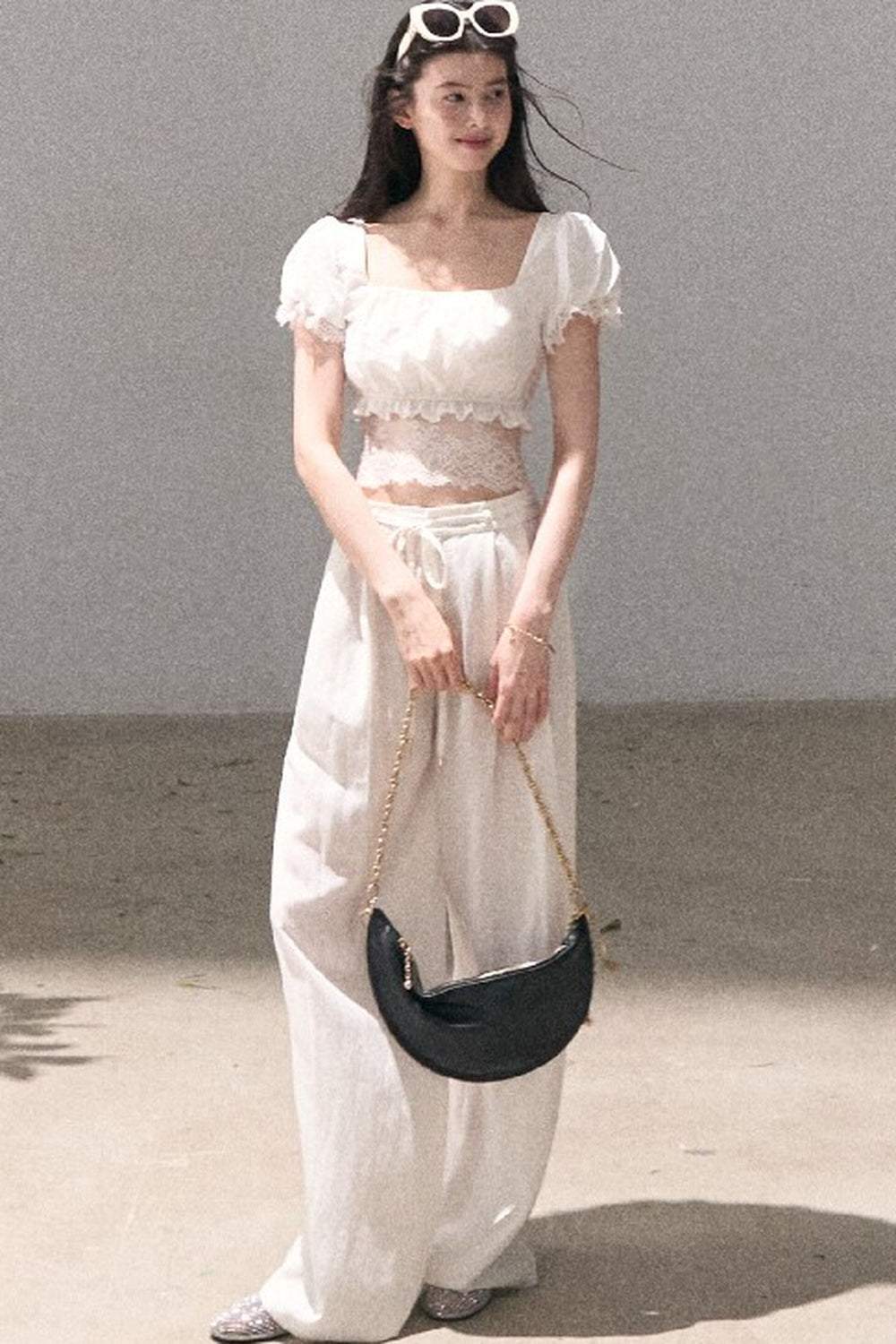 Lyocell Linen Wide-Leg Pants