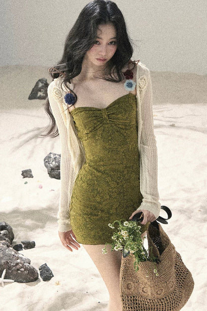 Entwined Vines Bodycon Dress Set