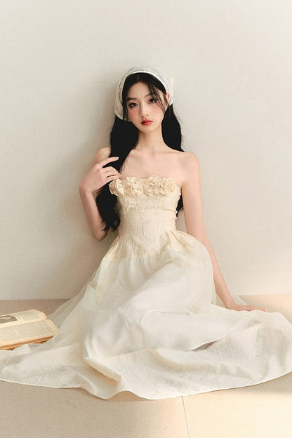 Robe bustier florale faite main