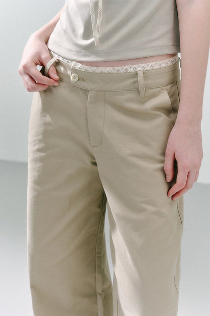 Romantic Lace Trim Pants