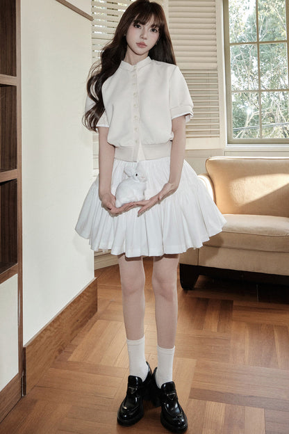 Ballet Style Double-Layer Mesh A-Line Cake Skirt