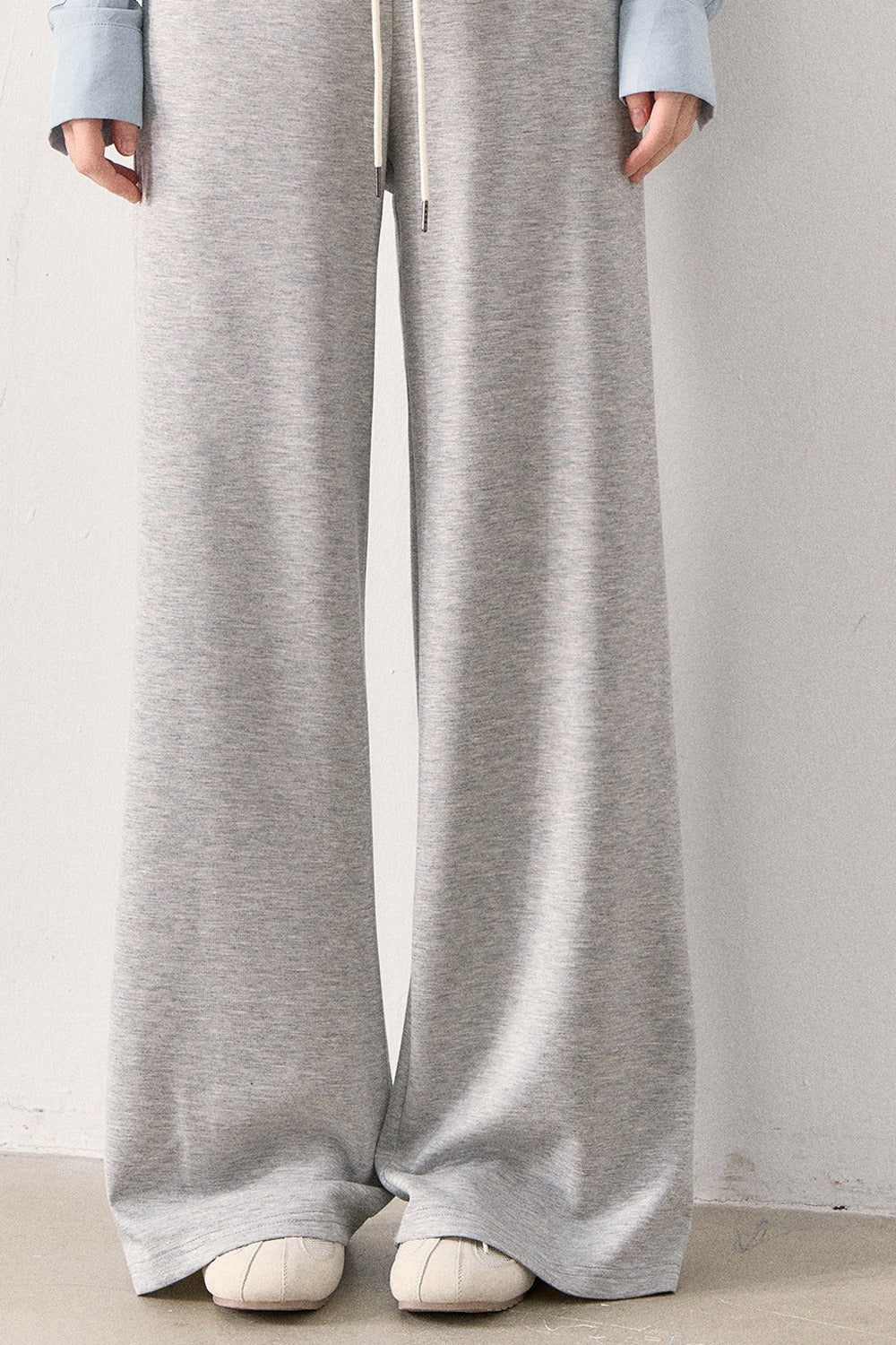 Relaxed Knit Wide Leg Pants and Shirt Set