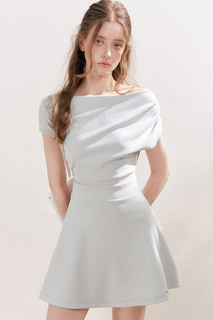 One-Shoulder A-Line Mini Dress