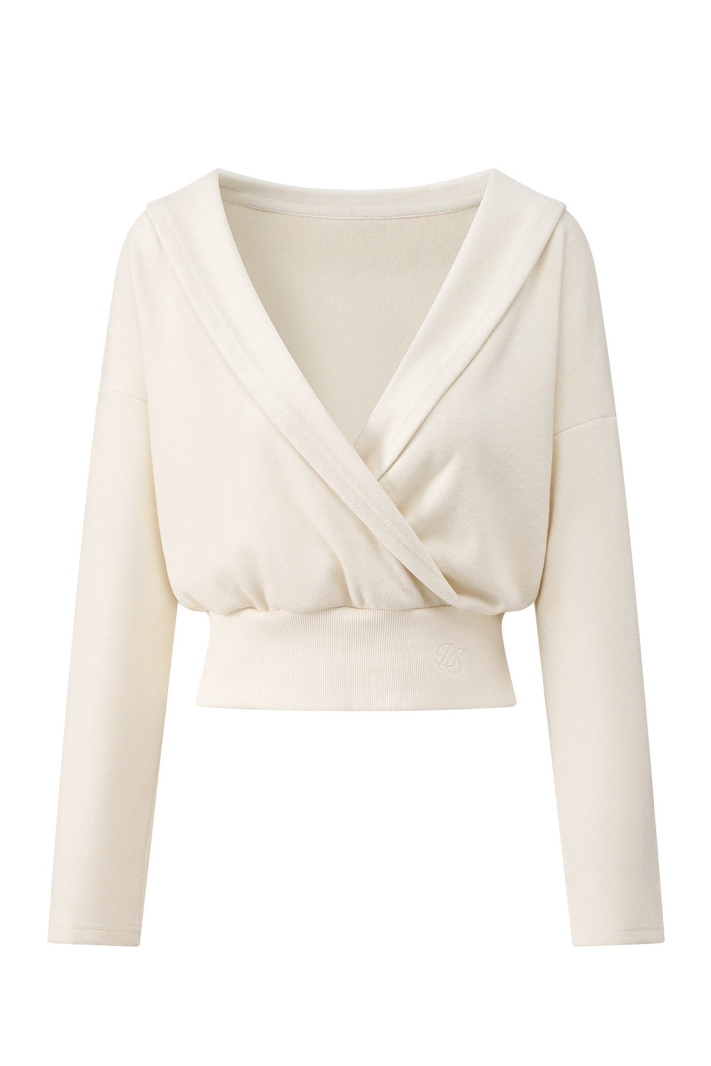V-Neck Sweatshirt and Wide-Leg Pants Set-Up