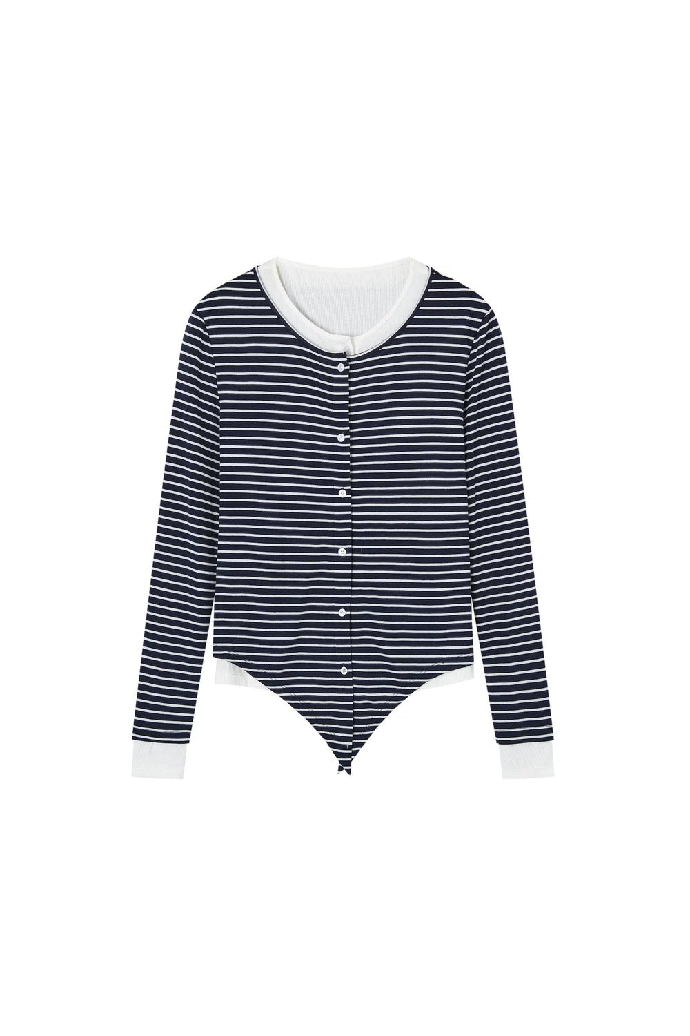 Layered Fake Two-Piece Tencel Wool Top