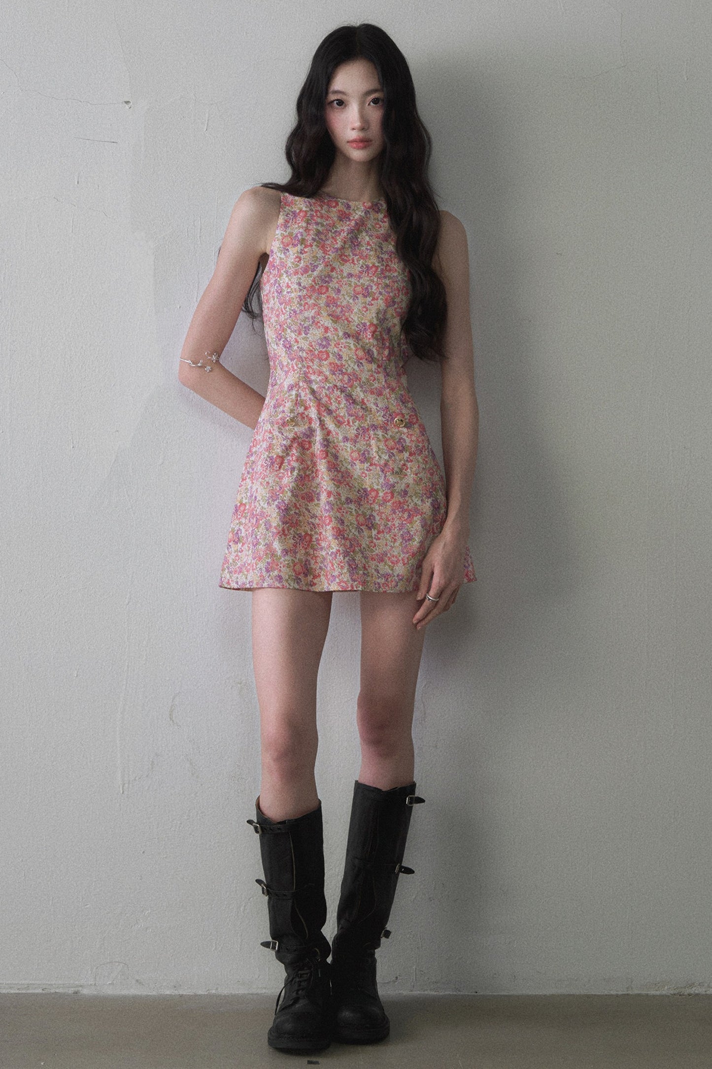 Oil Painting Floral Tank Dress