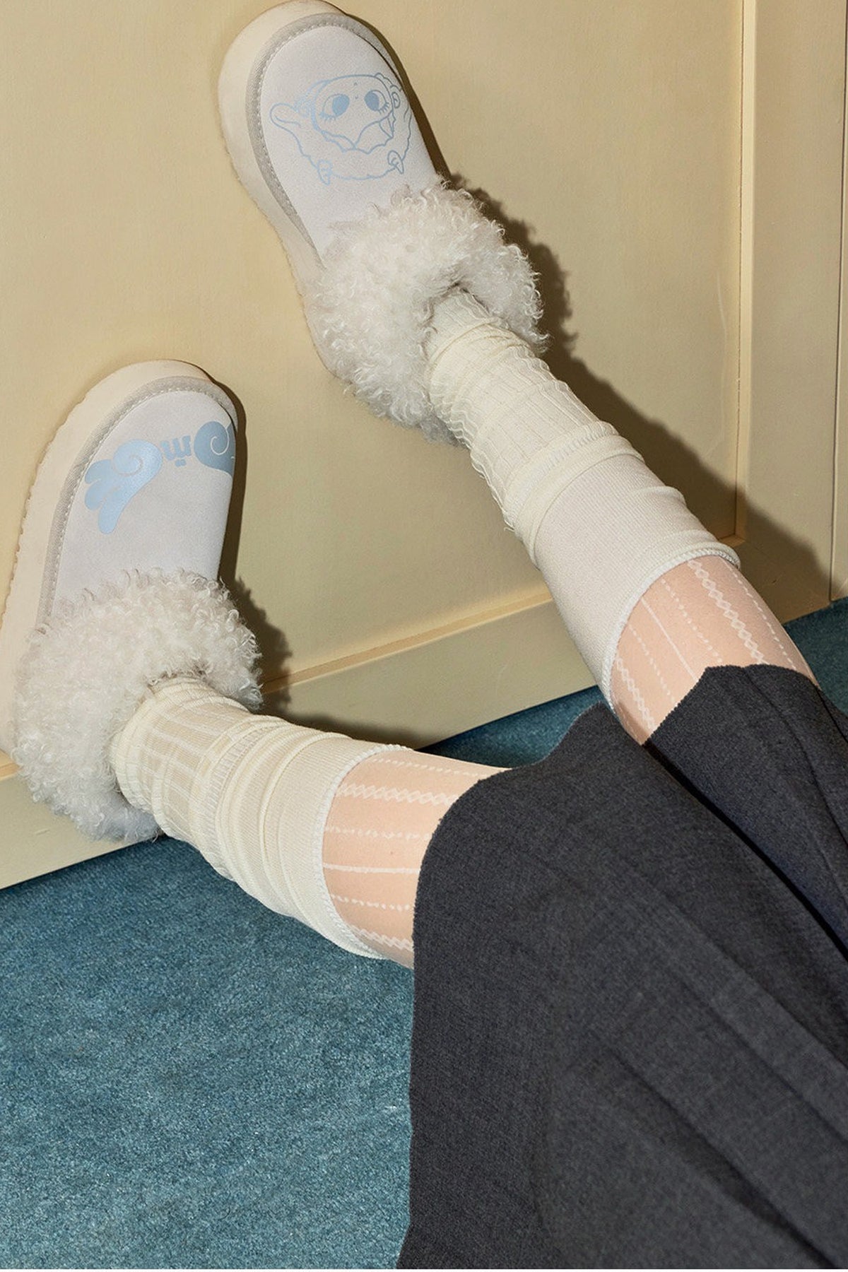 Furry Platform Snow Boots