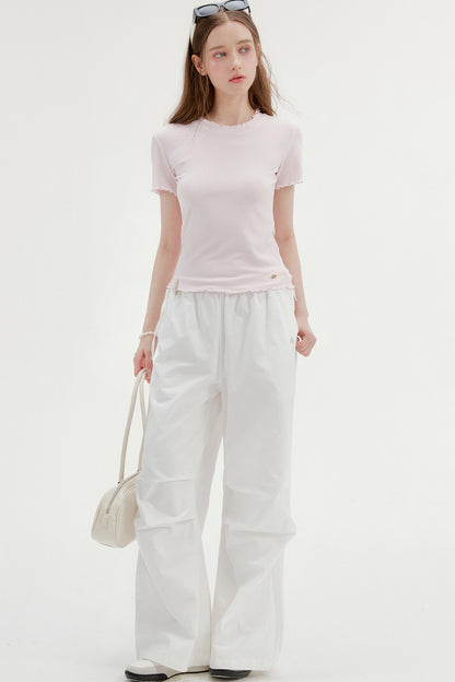 Pleated Drape Cargo Pants