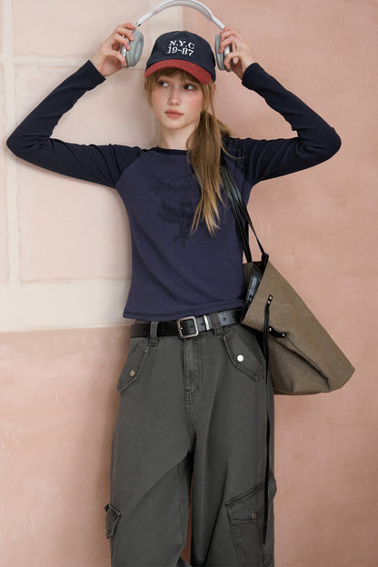Gray Green Cargo Wide-Leg Pants