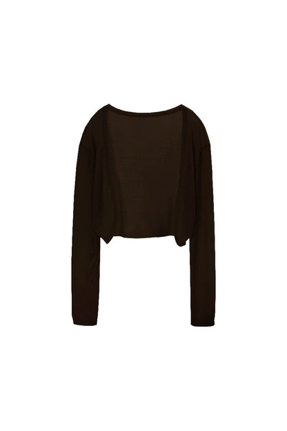 Long Sleeve Short Knitted Cardigan and Suspender Dress Set-Up