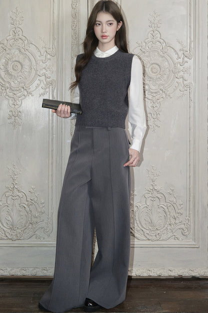 White Doll Collar Shirt