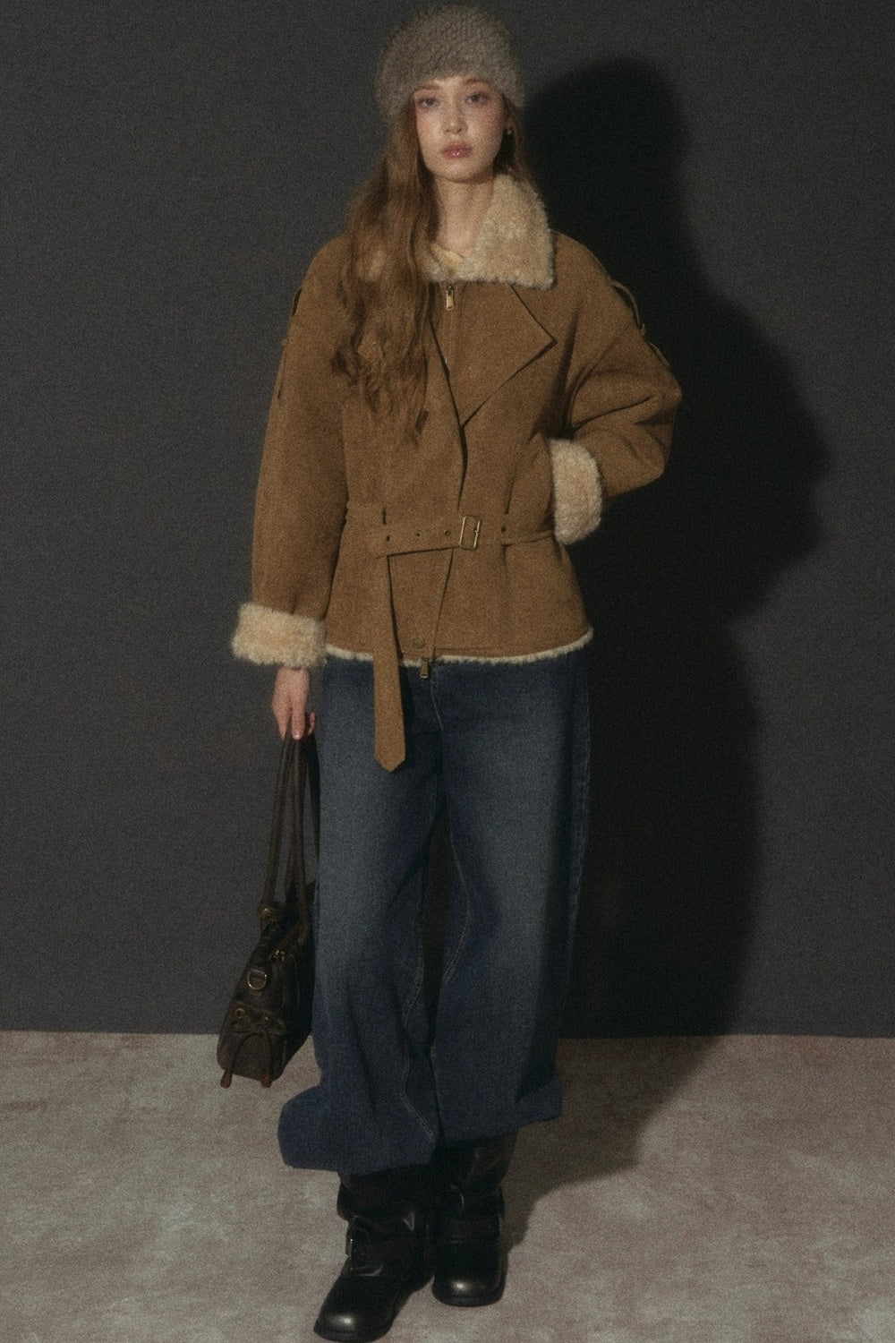 Cloud Shearling Biker Jacket