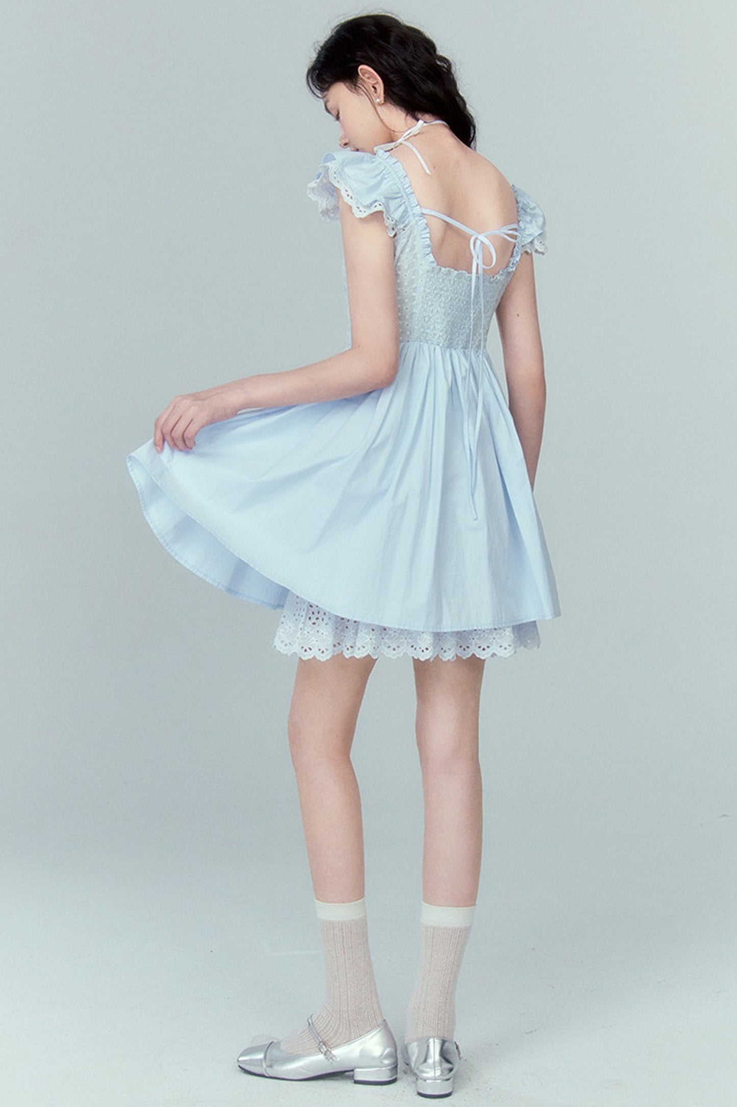 Jacquard Lace Patchwork Dress
