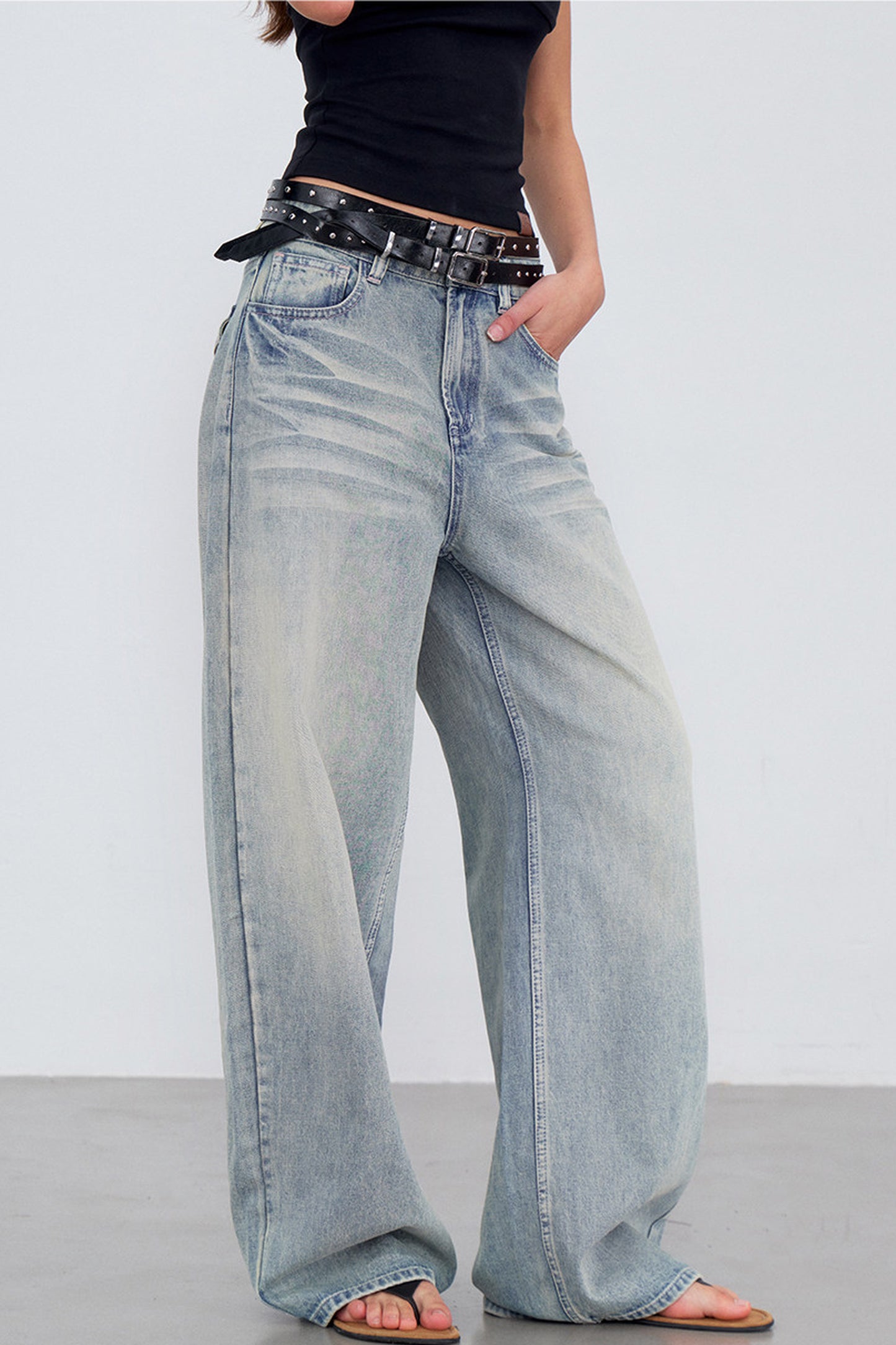 Light Blue Gradient Denim Pants