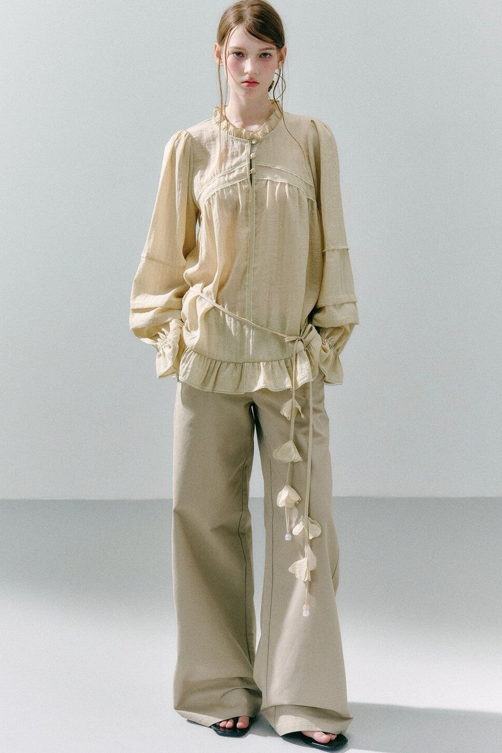 Woven Lace Acetate Top