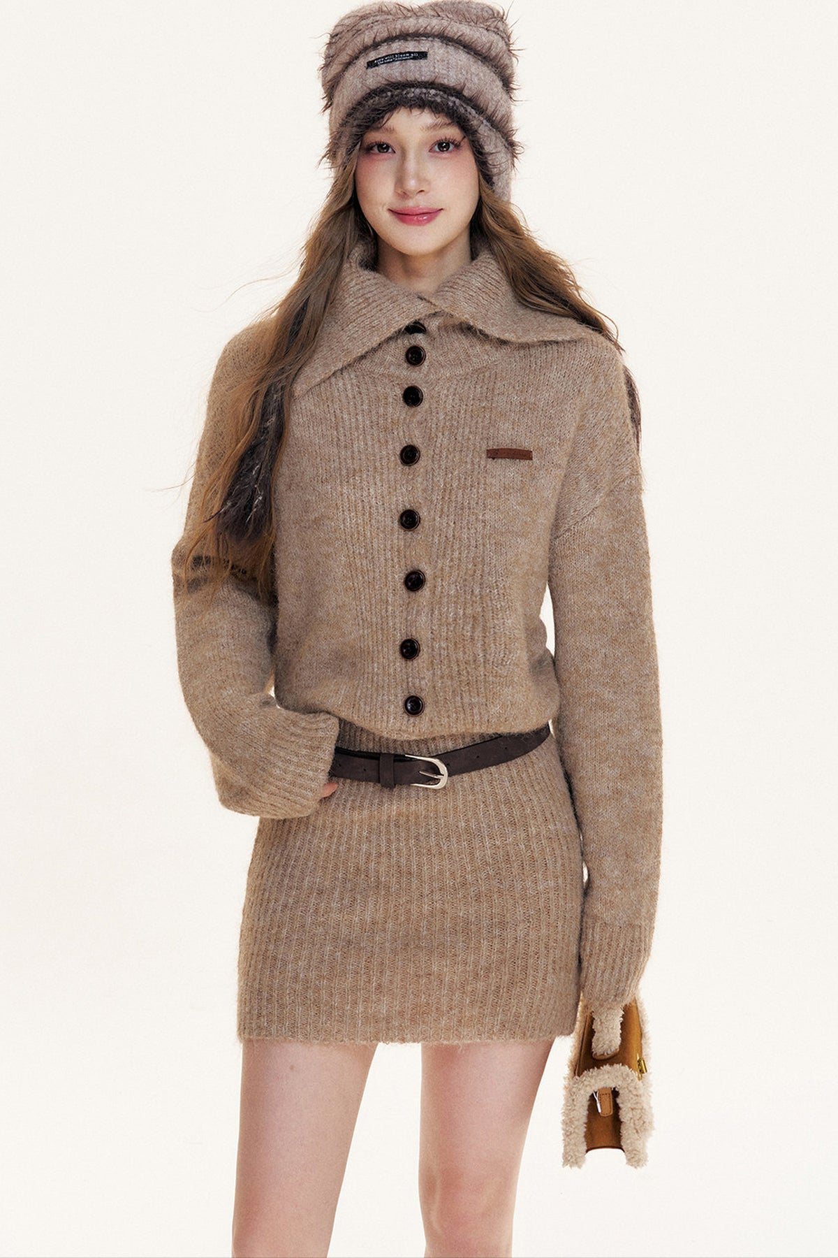 Long Sleeve Body-Hugging Knit Dress