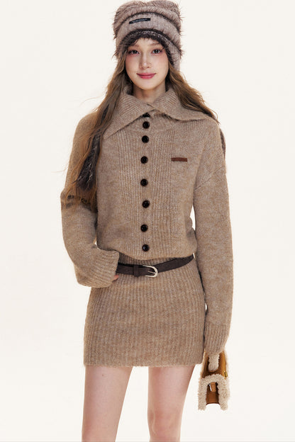 Long Sleeve Body-Hugging Knit Dress