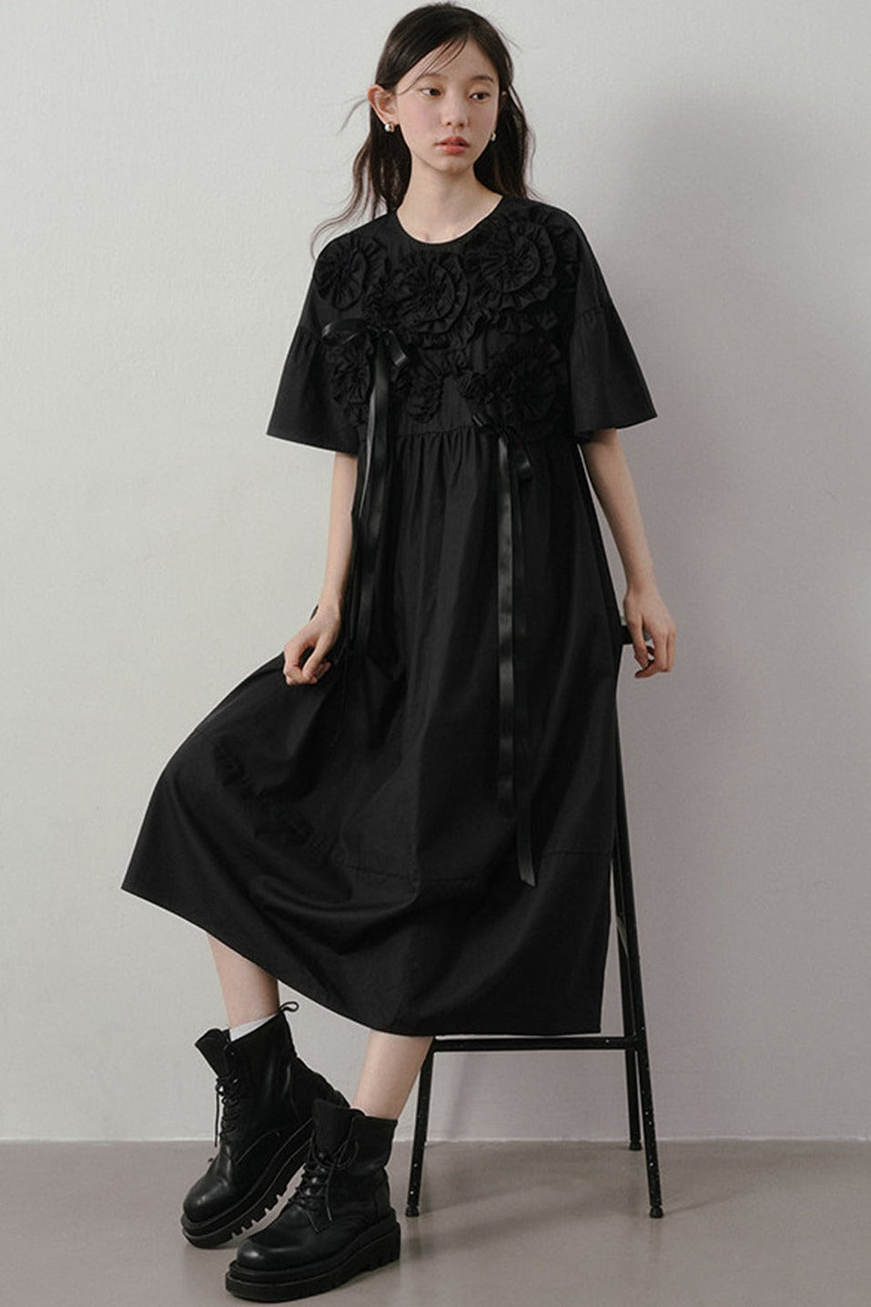 Heavy-Duty Three-Dimensional Floral Dress