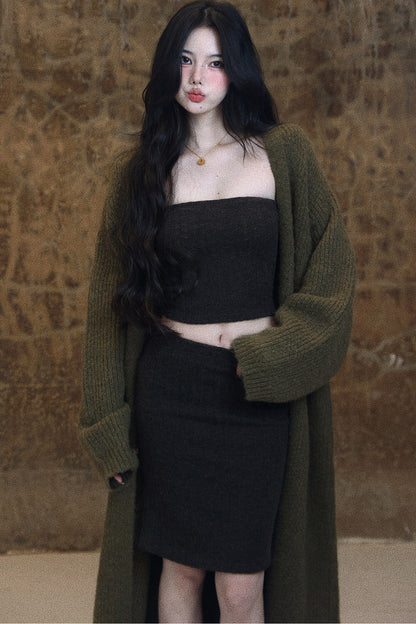 Knitted Long Cardigan