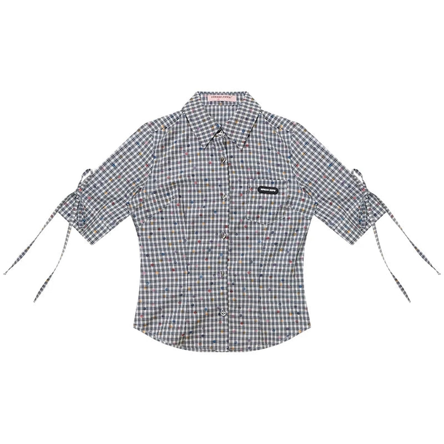 Retro Plaid Summer Blouse