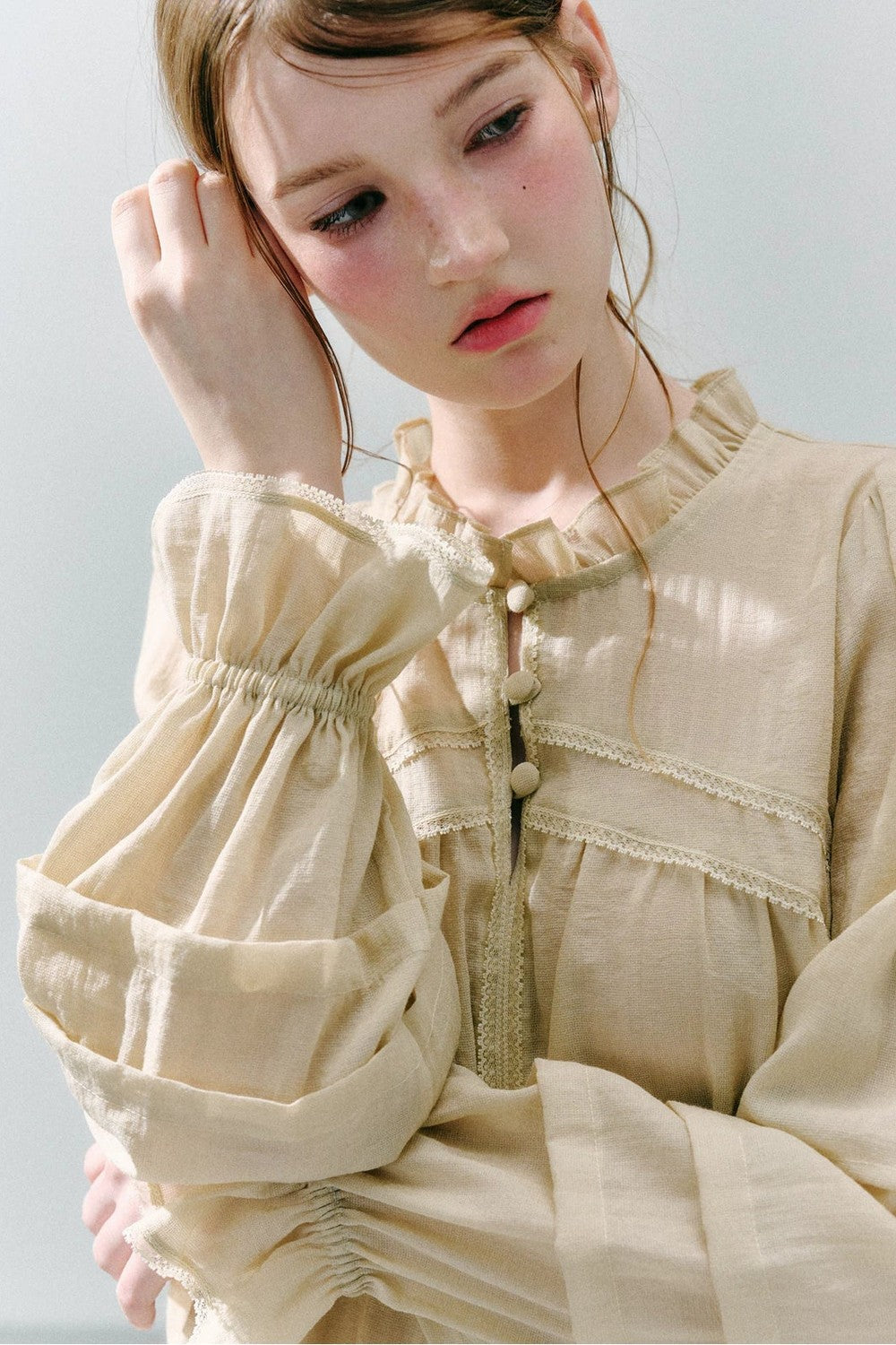 Woven Lace Acetate Top