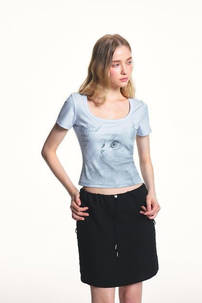 Retro Cat Lyocell Top