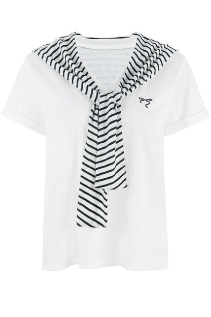 Multi-Color Shawl T-Shirt Set-Up